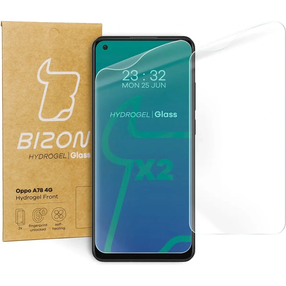 Wholesale Bizon Glass Hydrogel Front Oppo A78 4G [2 PACK] - BIZ3162 - {ean13} - Hurt