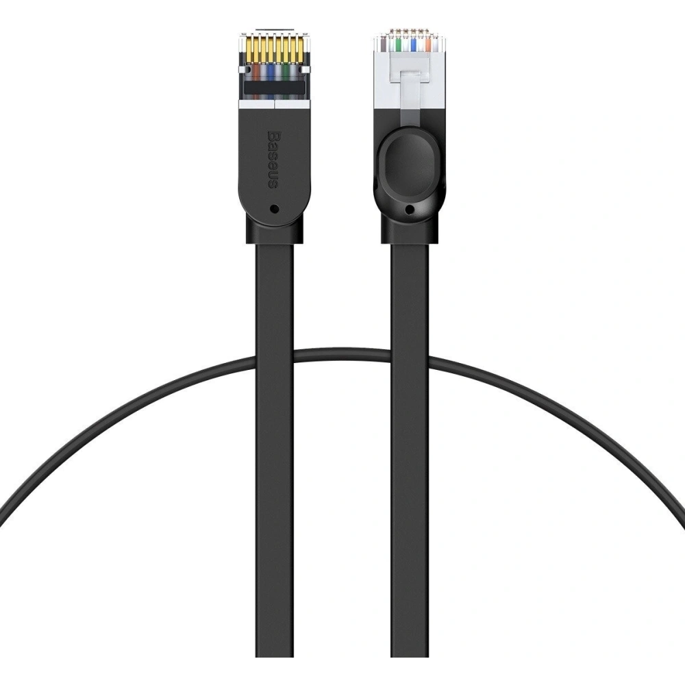 Hurtownia GSM - Kabel sieciowy płaski Baseus Ethernet RJ45, Cat.6, UTP, 0,5m (czarny) - BSU1378BLK - {ean13} - Hurt