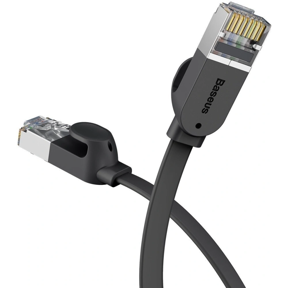 Hurtownia GSM - Kabel sieciowy płaski Baseus Ethernet RJ45, Cat.6, UTP, 0,5m (czarny) - BSU1378BLK - {ean13} - Hurt