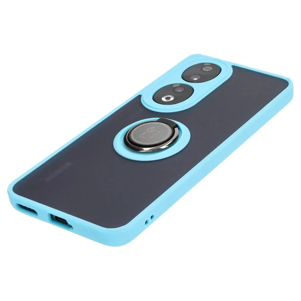 Wholesale Bizon Case Hybrid Ring Honor 90 smoky with a light blue frame - BIZ3166 - {ean13} - Hurt