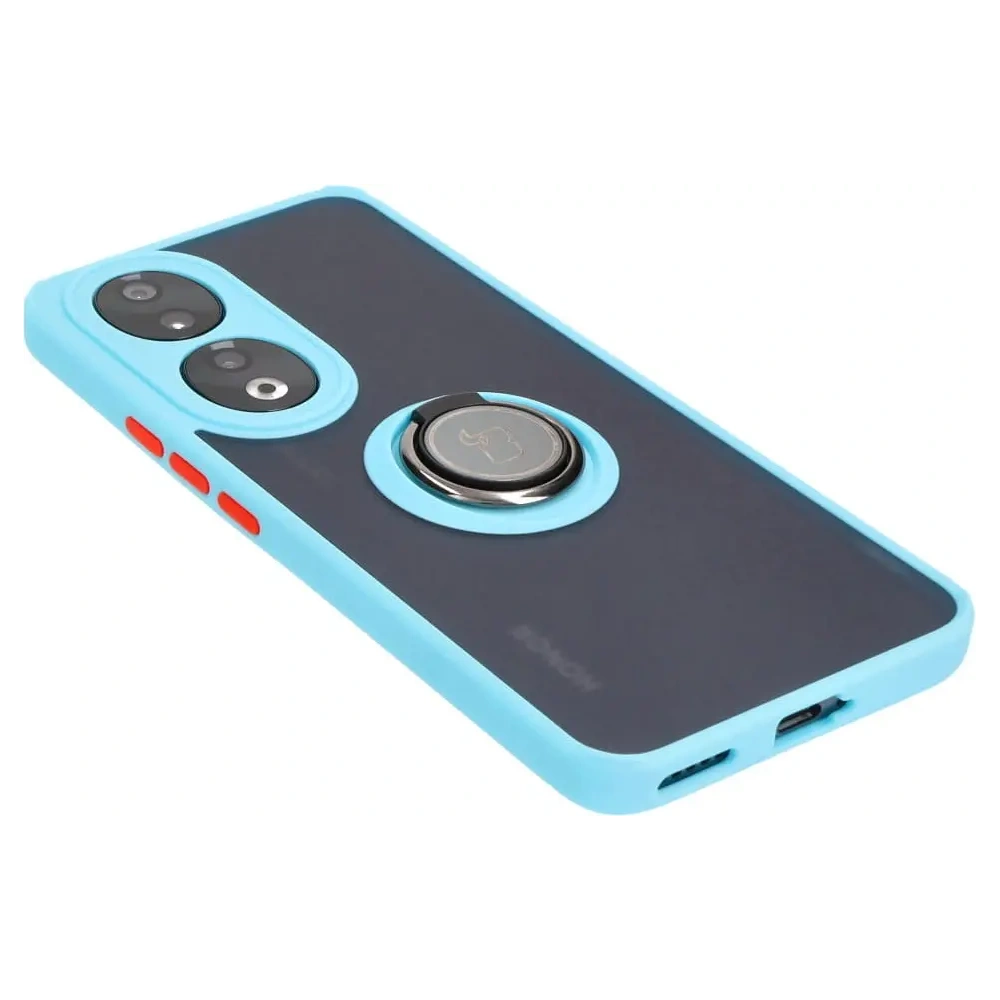 Wholesale Bizon Case Hybrid Ring Honor 90 smoky with a light blue frame - BIZ3166 - {ean13} - Hurt