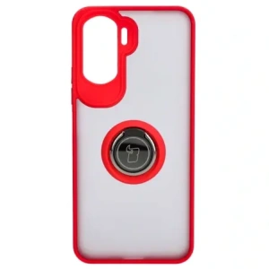 Hurtownia GSM - Etui s úchopem na prst Bizon Case Hybrid Ring pro Honor 90 Lite kouřové s červeným rámem - BIZ3174 - {ean13} - Hurt