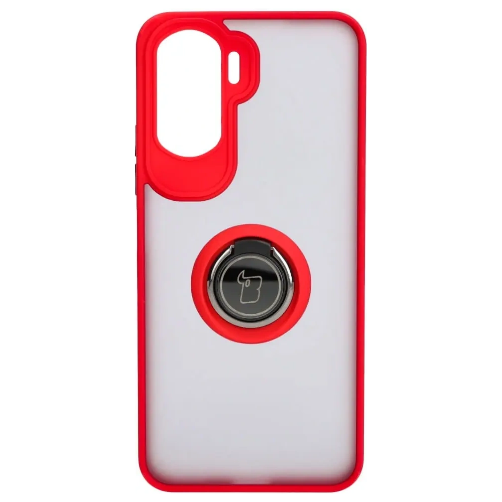 Hurtownia GSM - Etui z uchwytem na palec Bizon Case Hybrid Ring do Honor 90 Lite przydymione z czerwoną ramką - BIZ3174 - {ean13} - Hurt