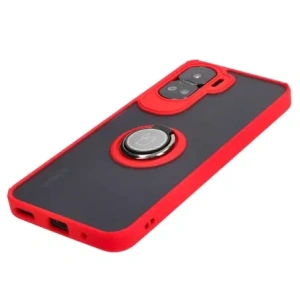 Hurtownia GSM - Etui s úchopem na prst Bizon Case Hybrid Ring pro Honor 90 Lite kouřové s červeným rámem - BIZ3174 - {ean13} - Hurt