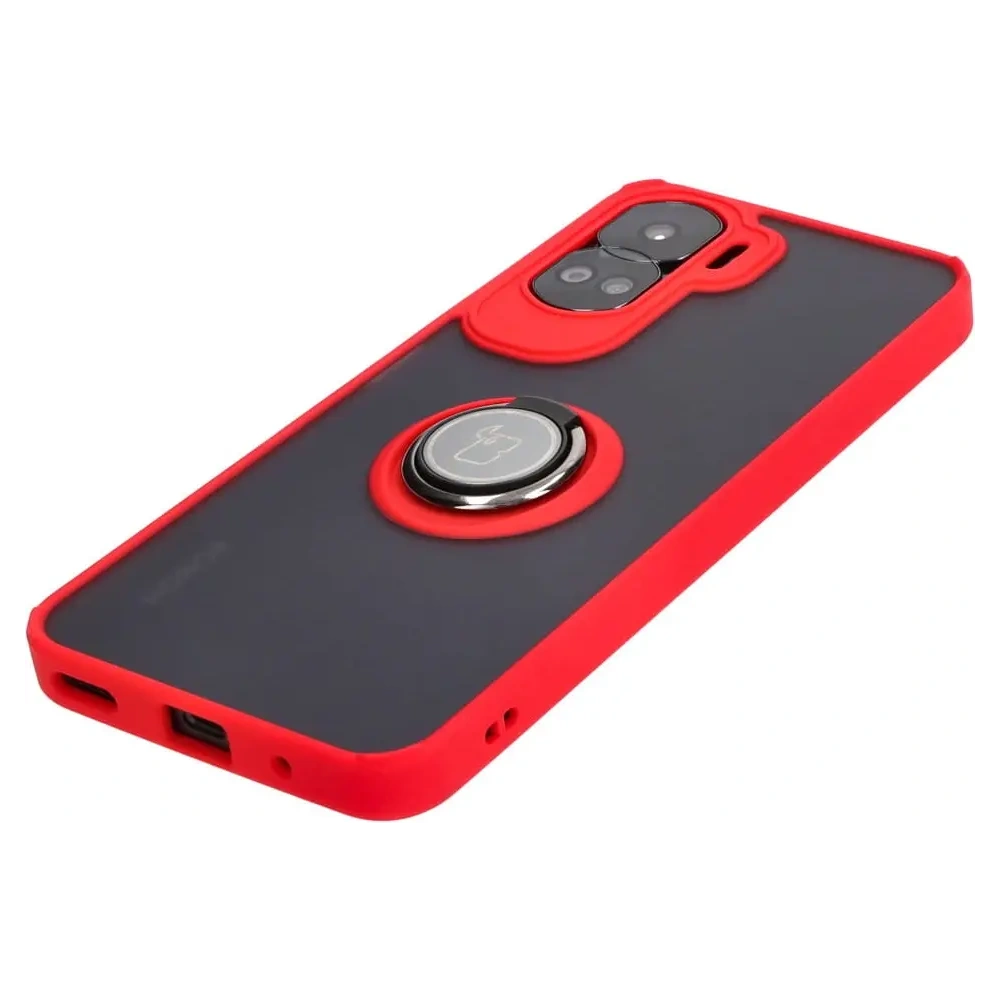 Wholesale Bizon Case Hybrid Ring Honor 90 Lite smoky with a red frame - BIZ3174 - {ean13} - Hurt