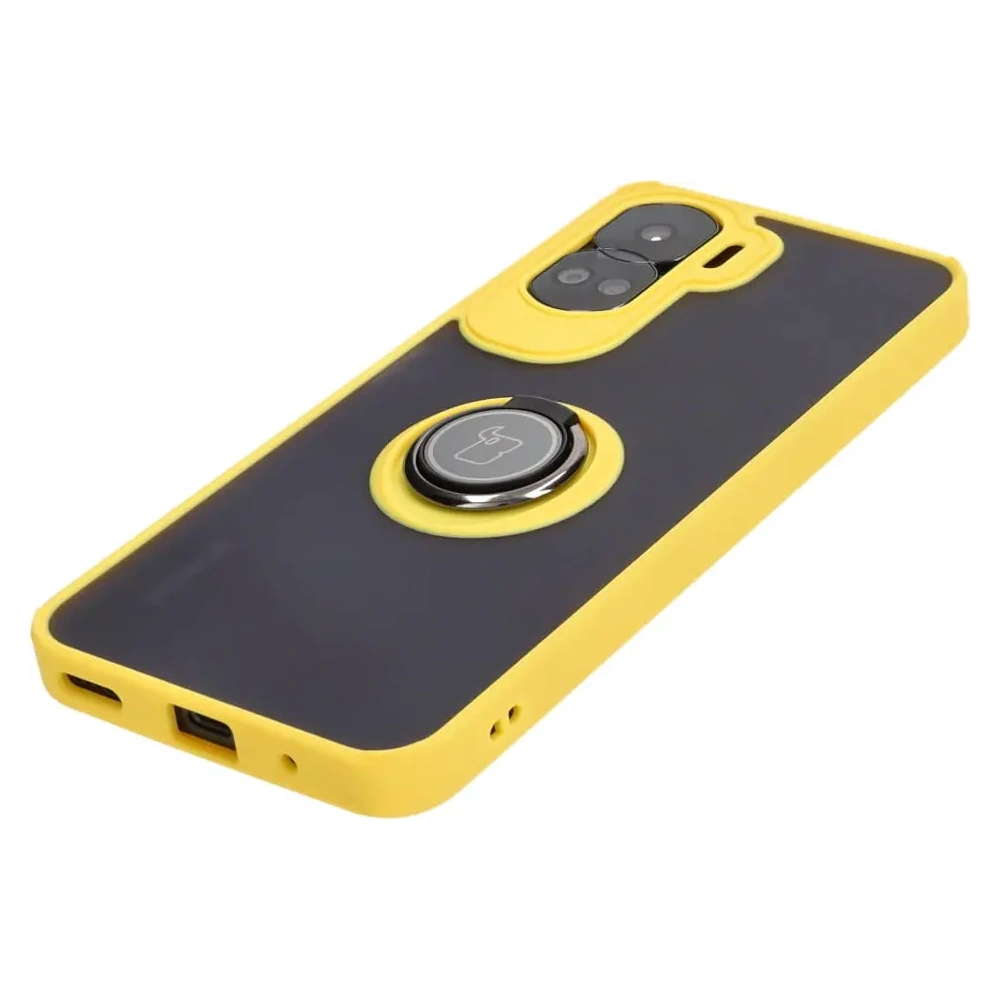 Wholesale Bizon Case Hybrid Ring Honor 90 Lite smoky with a yellow frame - BIZ3175 - {ean13} - Hurt