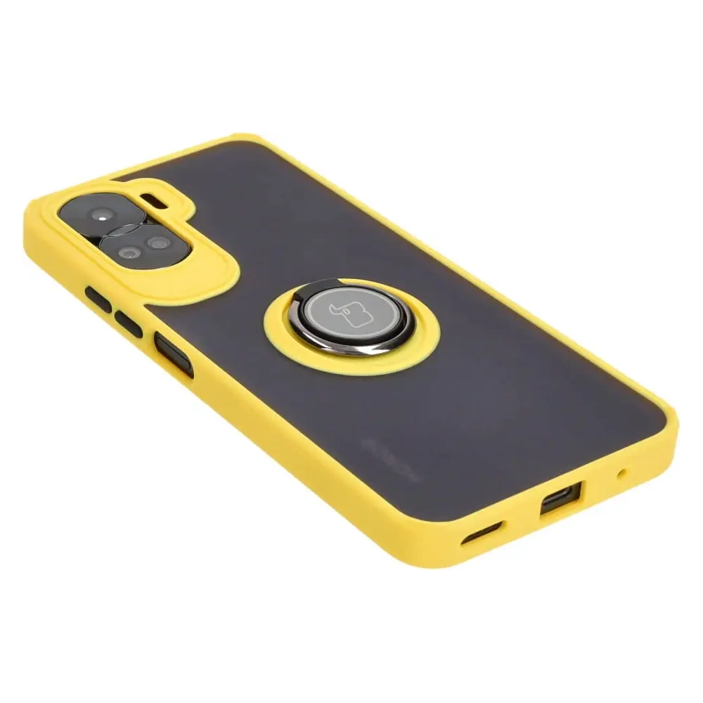Wholesale Bizon Case Hybrid Ring Honor 90 Lite smoky with a yellow frame - BIZ3175 - {ean13} - Hurt