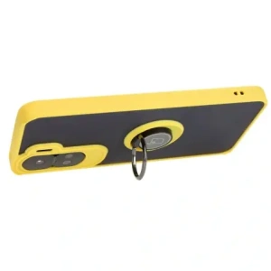 Hurtownia GSM - Etui s držákem na prst Bizon Case Hybrid Ring pro Honor 90 Lite kouřové se žlutým rámem - BIZ3175 - {ean13} - Hurt