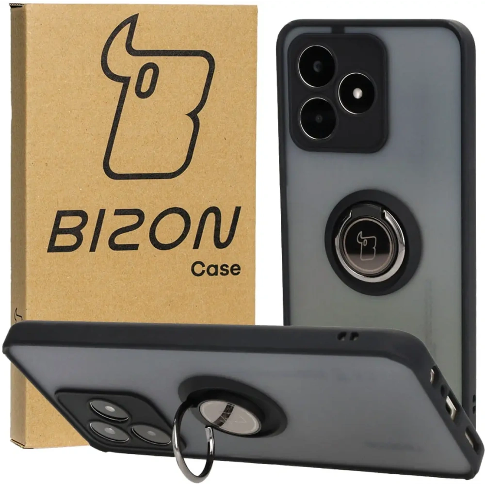 Hurtownia GSM - Bizon Case Hybrid Ring Realme C53 / C51 rauchig mit einem schwarzen Rahmen - BIZ3177 - {ean13} - Hurt