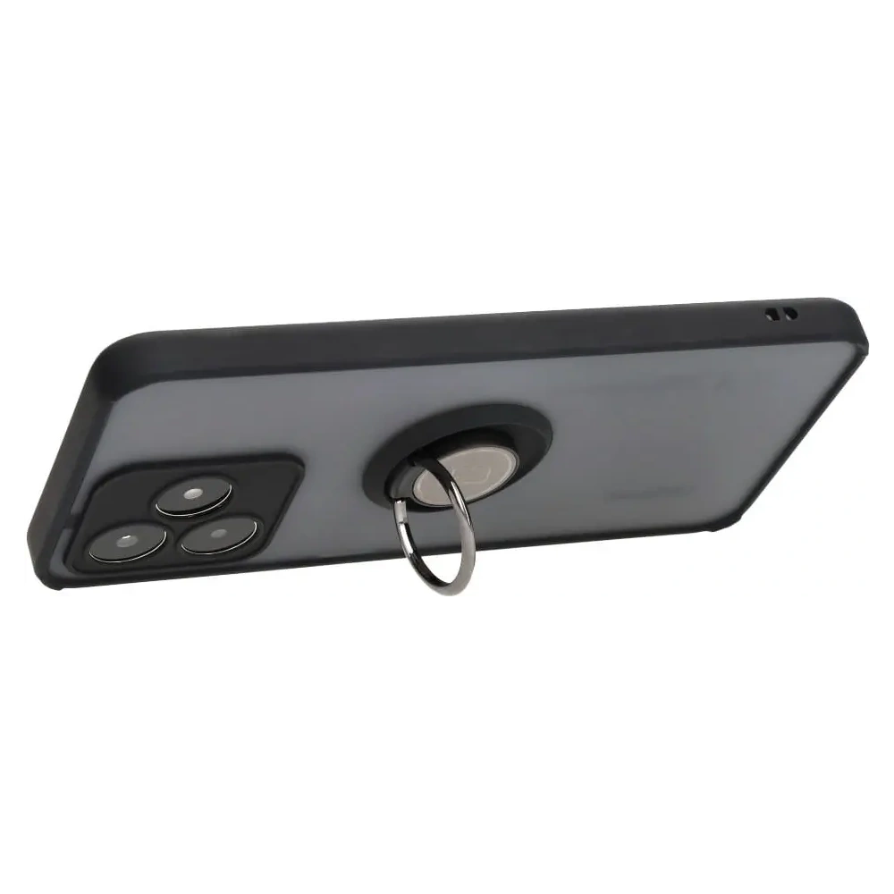 Hurtownia GSM - Etui z uchwytem na palec Bizon Case Hybrid Ring do Realme C53 / C51 przydymione z czarną ramką - BIZ3177 - {ean13} - Hurt