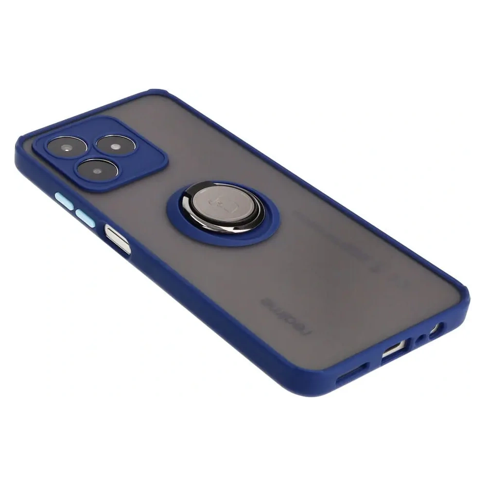 Hurtownia GSM - Bizon Case Hybrid Ring Realme C53 / C51 fumuriu cu un cadru bleumarin - BIZ3178 - {ean13} - Hurt