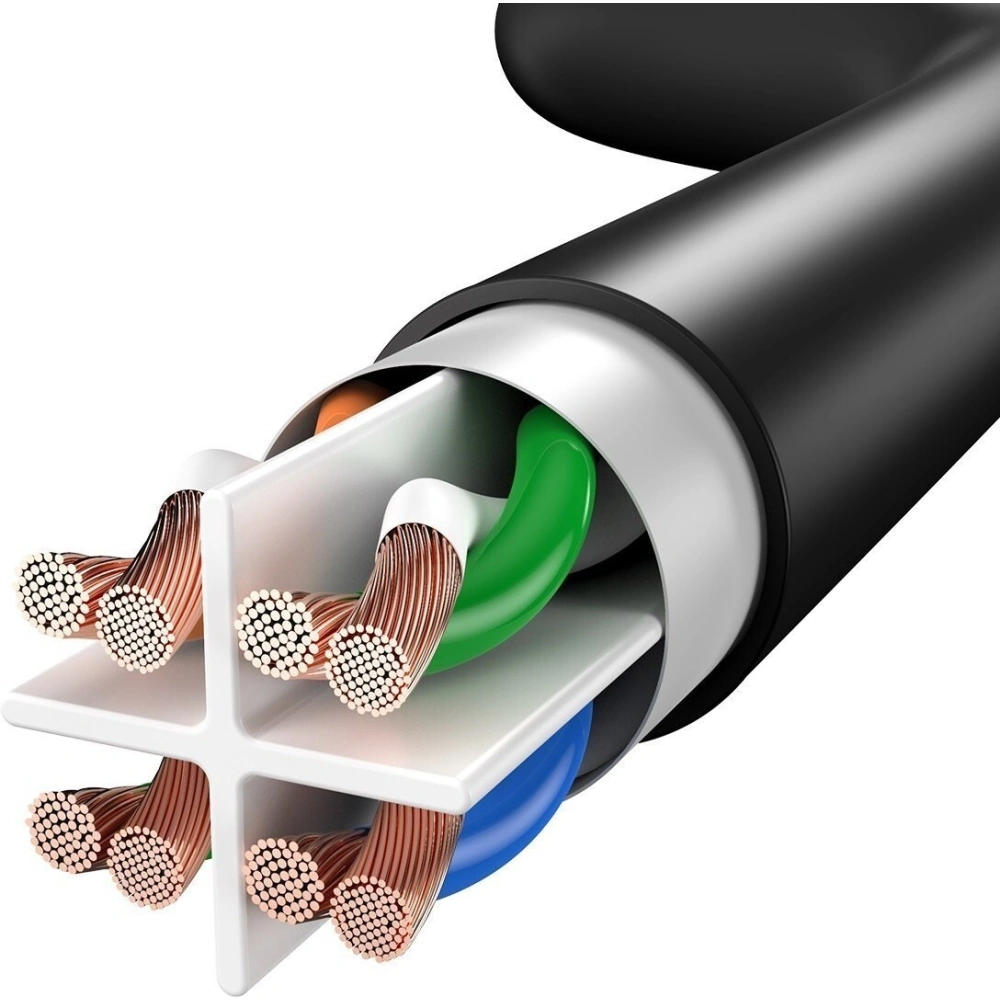 Hurtownia GSM - Netzwerkkabel Baseus High Speed, Ethernet RJ45, Gigabit, Cat.6, 1m (schwarz) - BSU1380BLK - {ean13} - Hurt