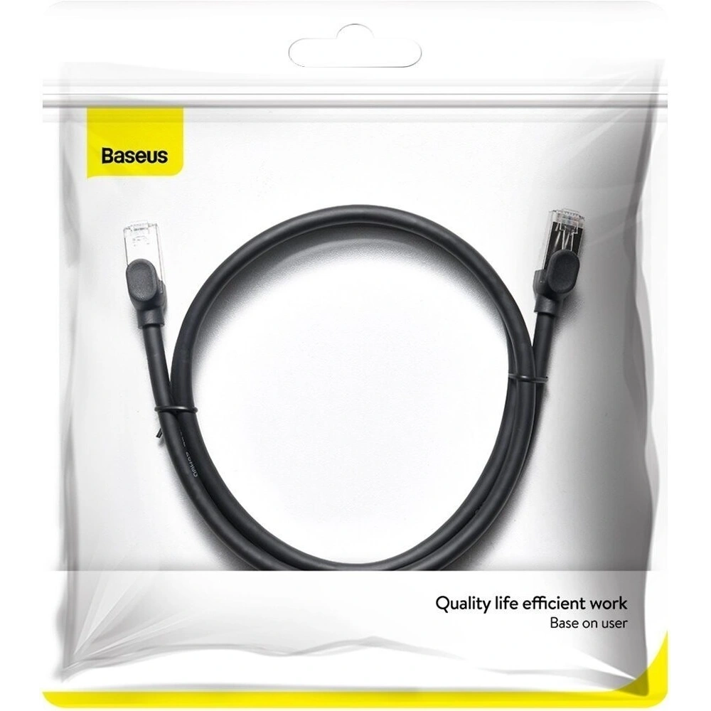 Hurtownia GSM - Netzwerkkabel Baseus High Speed, Ethernet RJ45, Gigabit, Cat.6, 1m (schwarz) - BSU1380BLK - {ean13} - Hurt