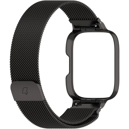 Etui z paskiem Bizon Strap + Case Watch Chain do Xiaomi Redmi Watch 3 Active czarne