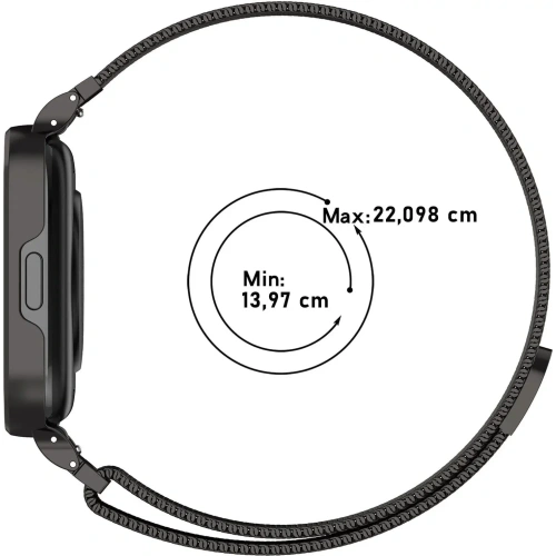 Etui z paskiem Bizon Strap + Case Watch Chain do Xiaomi Redmi Watch 3 Active czarne