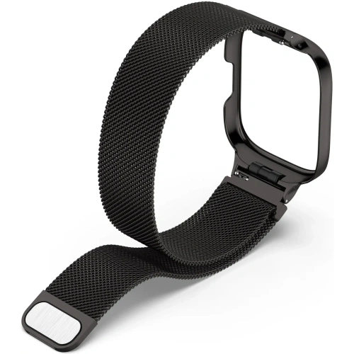 Etui z paskiem Bizon Strap + Case Watch Chain do Xiaomi Redmi Watch 3 Active czarne