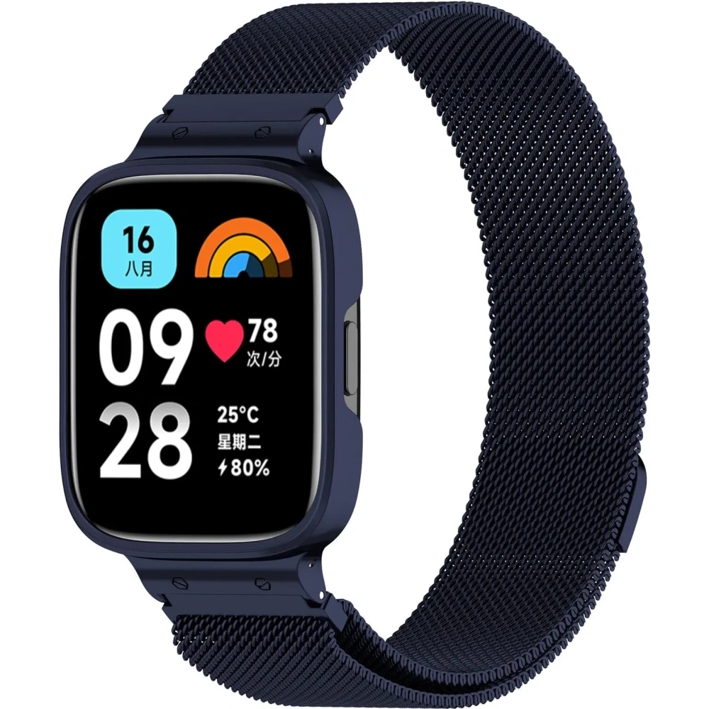 Wholesale Bizon Strap + Case Watch Chain Xiaomi Redmi Watch 3 Active navy blue - BIZ3181 - {ean13} - Hurt
