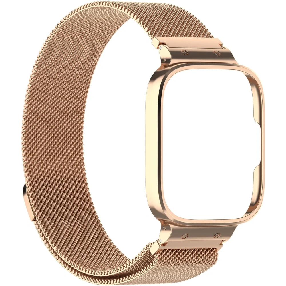 Hurtownia GSM - Etui z paskiem Bizon Strap + Case Watch Chain do Xiaomi Redmi Watch 3 Active różowozłote - BIZ3182 - {ean13} - Hurt