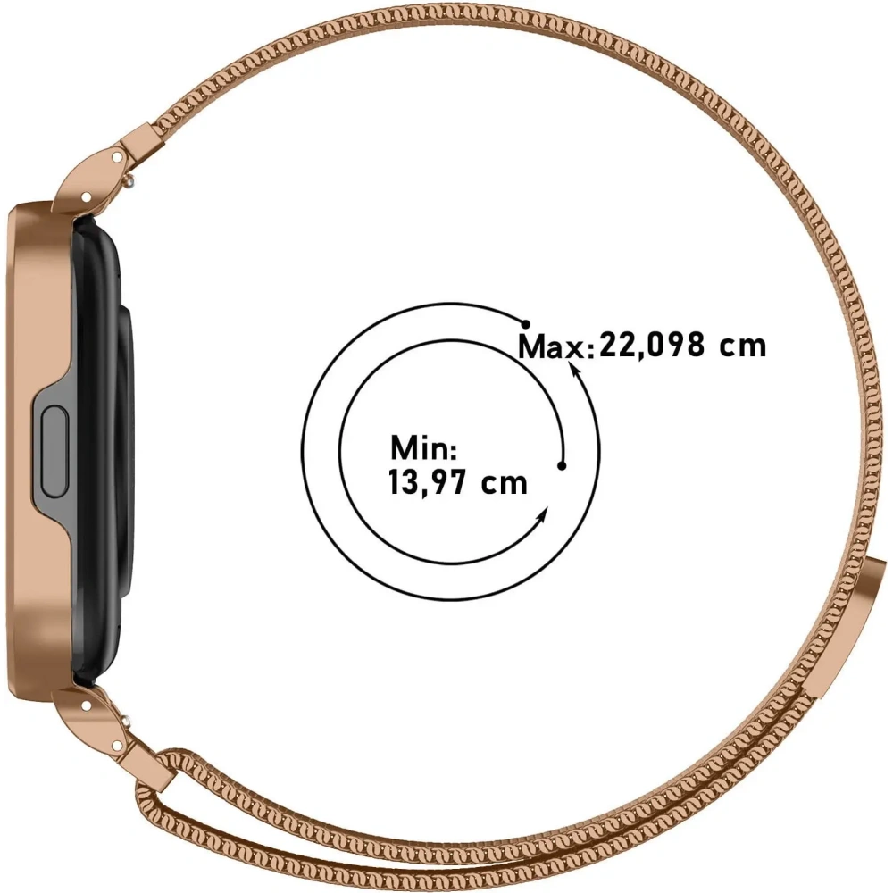 Hurtownia GSM - Etui z paskiem Bizon Strap + Case Watch Chain do Xiaomi Redmi Watch 3 Active różowozłote - BIZ3182 - {ean13} - Hurt