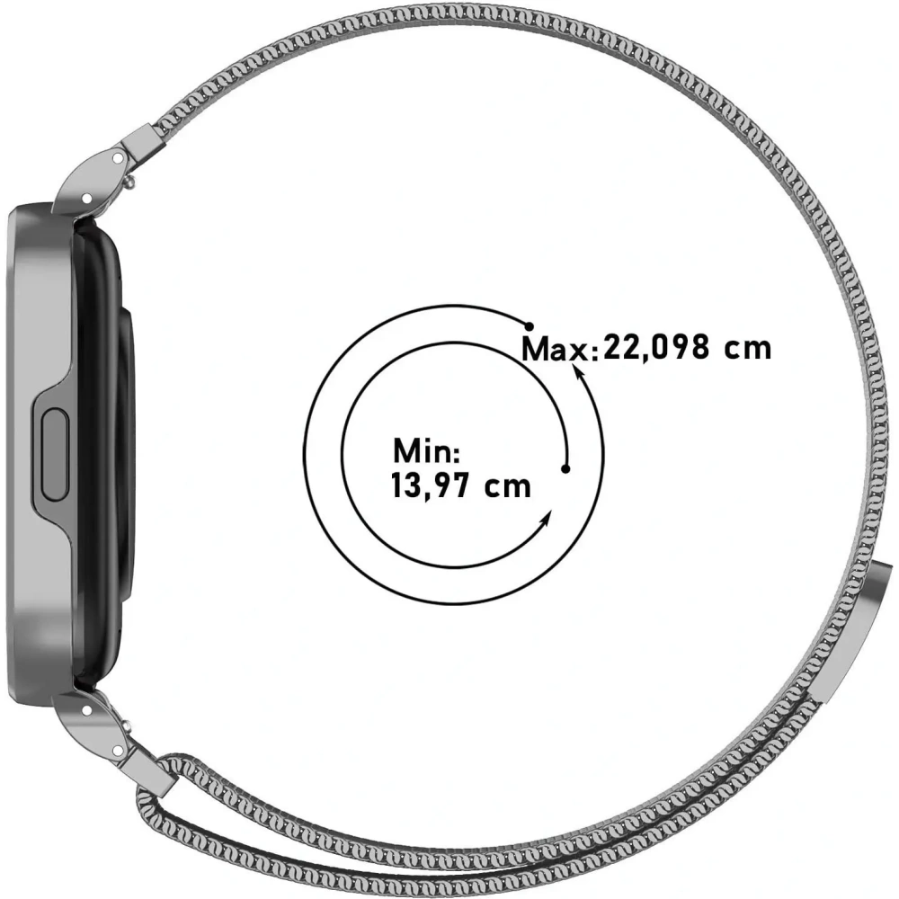 Hurtownia GSM - Etui z paskiem Bizon Strap + Case Watch Chain do Xiaomi Redmi Watch 3 Active srebrne - BIZ3183 - {ean13} - Hurt