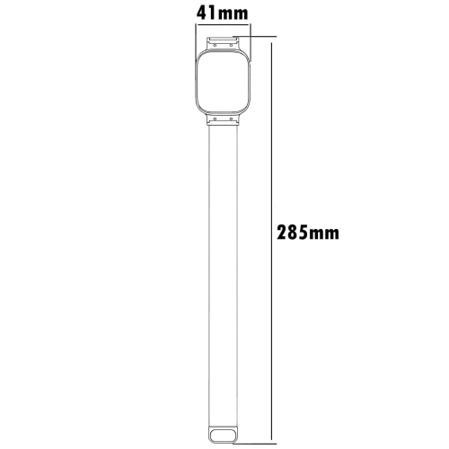 Etui z paskiem Bizon Strap + Case Watch Chain do Xiaomi Redmi Watch 3 Active srebrne