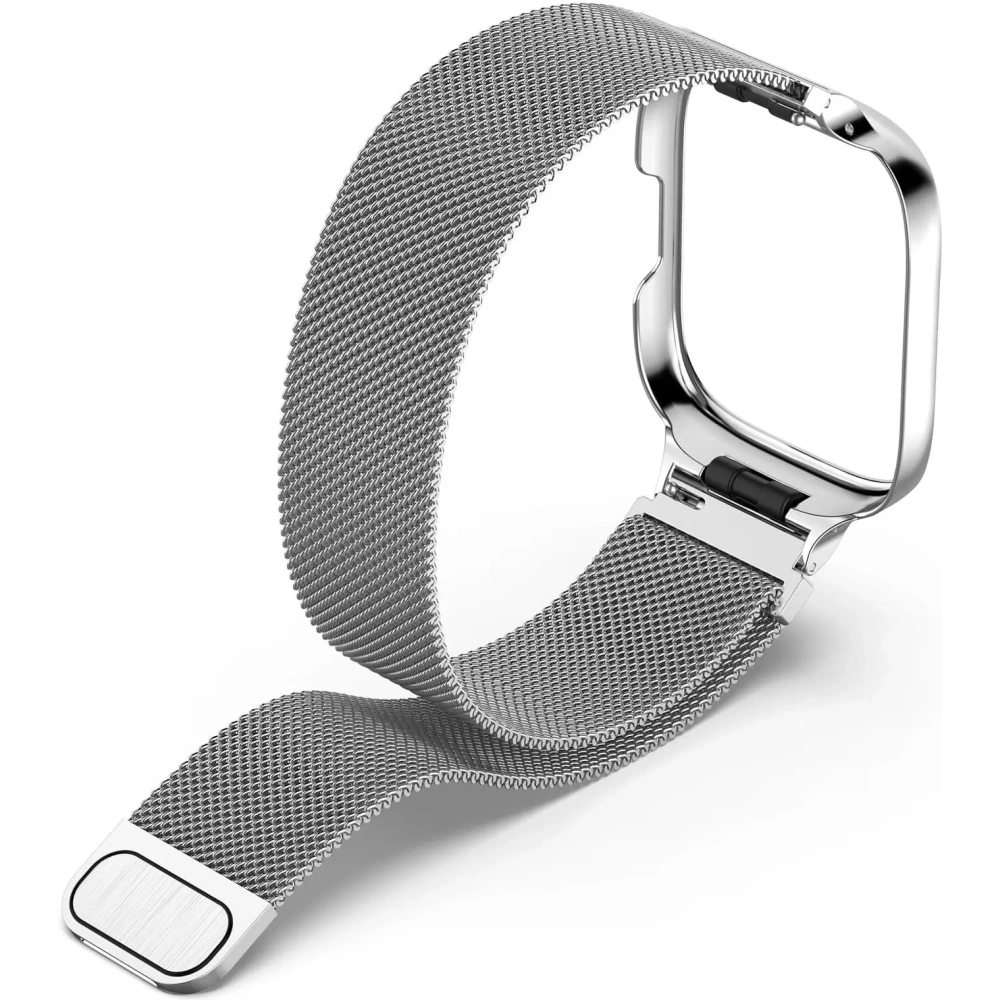 Hurtownia GSM - Etui z paskiem Bizon Strap + Case Watch Chain do Xiaomi Redmi Watch 3 Active srebrne - BIZ3183 - {ean13} - Hurt