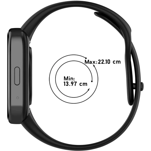 Pasek Bizon Strap Watch Dots do Xiaomi Redmi Watch 3 Active czarny