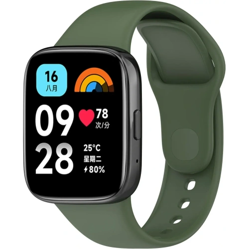 Pasek Bizon Strap Watch Dots do Xiaomi Redmi Watch 3 Active ciemnozielony