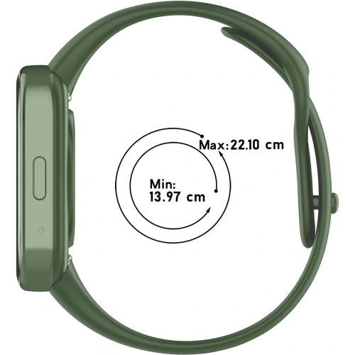 Pasek Bizon Strap Watch Dots do Xiaomi Redmi Watch 3 Active ciemnozielony