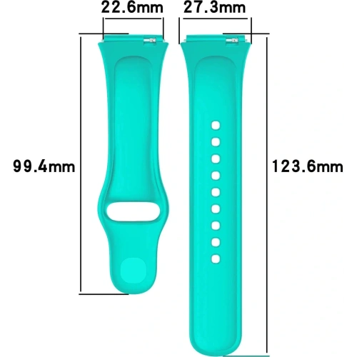 Pasek Bizon Strap Watch Dots do Xiaomi Redmi Watch 3 Active ciemno-miętowy