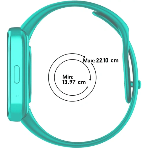 Pasek Bizon Strap Watch Dots do Xiaomi Redmi Watch 3 Active ciemno-miętowy