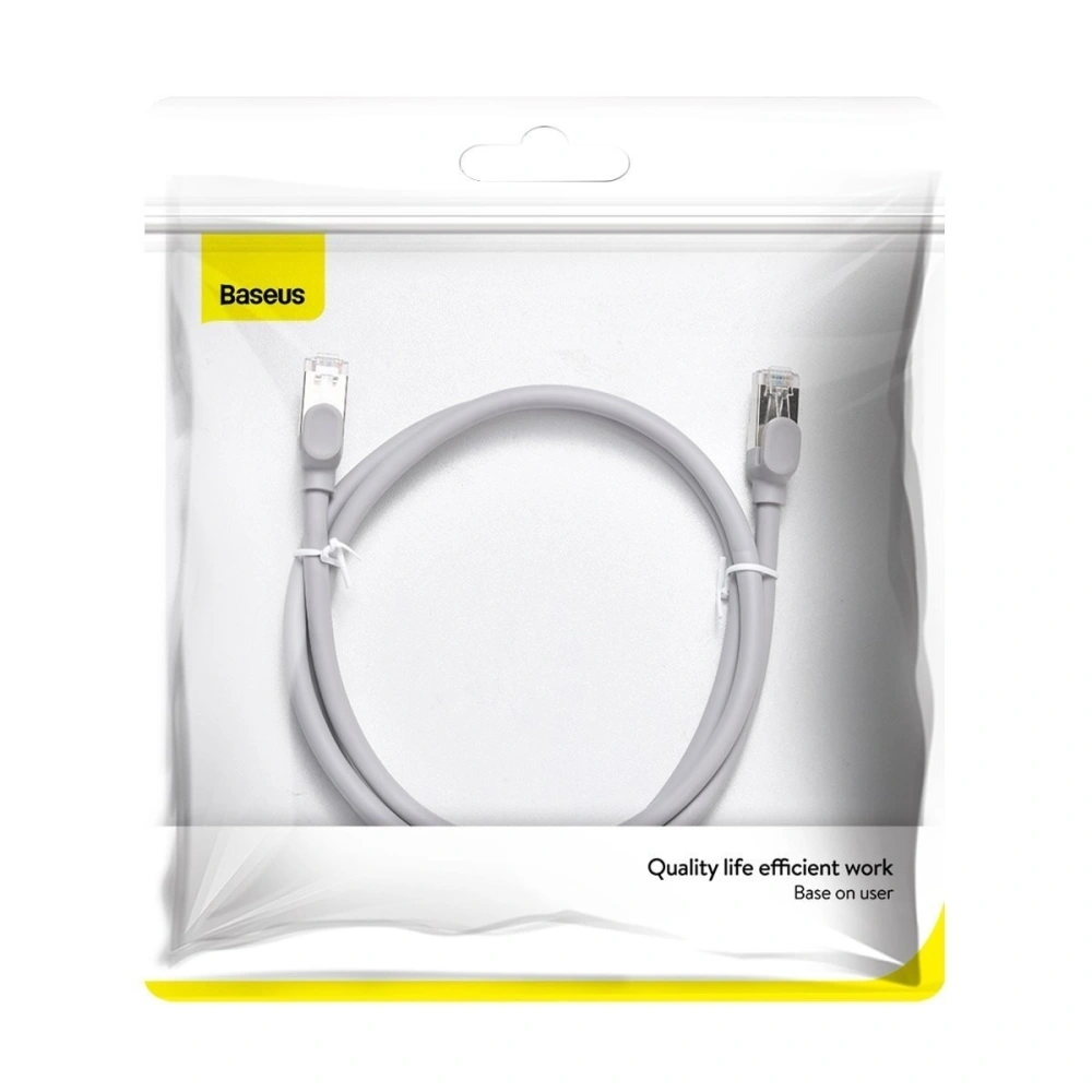 Hurtownia GSM - Netzwerkkabel Baseus High Speed, Ethernet RJ45, Gigabit, Cat.6, 1m (grau) - BSU1381GRY - {ean13} - Hurt