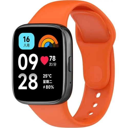 Pasek Bizon Strap Watch Dots do Xiaomi Redmi Watch 3 Active pomarańczowy