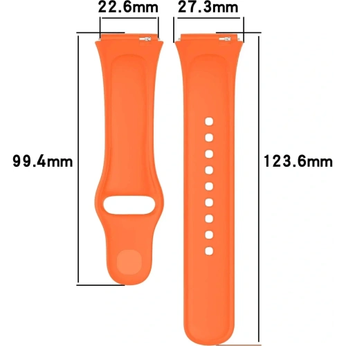 Pasek Bizon Strap Watch Dots do Xiaomi Redmi Watch 3 Active pomarańczowy