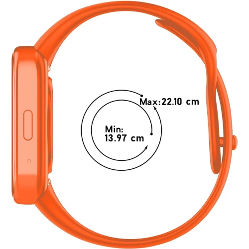 Pasek Bizon Strap Watch Dots do Xiaomi Redmi Watch 3 Active pomarańczowy