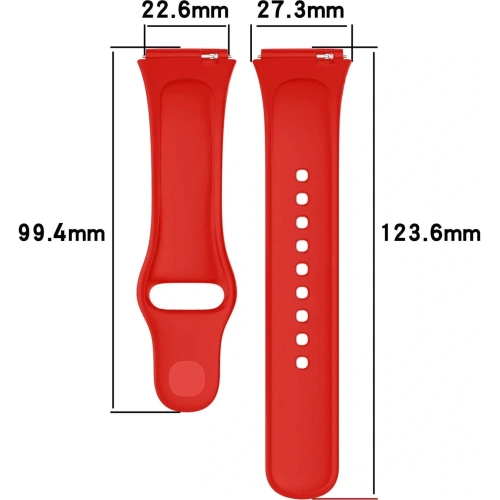 Pasek Bizon Strap Watch Dots do Xiaomi Redmi Watch 3 Active czerwony