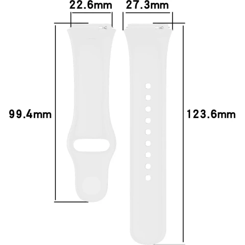 Pasek Bizon Strap Watch Dots do Xiaomi Redmi Watch 3 Active biały