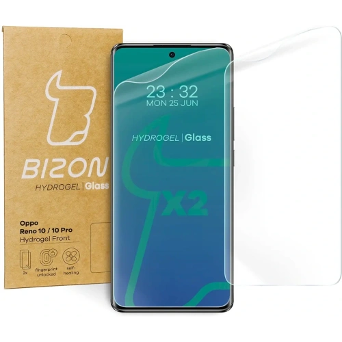 Folia hydrożelowa na ekran Bizon Glass Hydrogel Front do Oppo Reno10/10 Pro 5G [2 PACK]