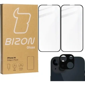 Wholesale BIZON Edge 2x screen glass + camera glass Apple iPhone 15 - BIZ3194 - {ean13} - Hurt