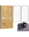 BIZON Edge 2x sticlă pentru ecran + sticlă pentru cameră Apple iPhone 15 Pro Max