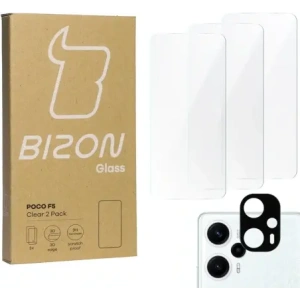 Wholesale BIZON Clear 3x screen glass + camera glass Xiaomi Poco F5 - BIZ3198 - {ean13} - Hurt