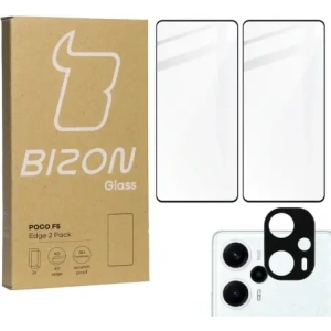 Wholesale BIZON Edge Pack 2x screen glass + camera glass Xiaomi Poco F5 - BIZ3199 - {ean13} - Hurt