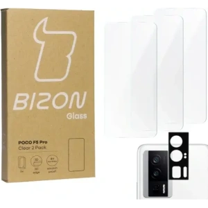 Hurtownia GSM - BIZON Clear 3x Bildschirmglas + Kameraglas Xiaomi Poco F5 Pro - BIZ3200 - {ean13} - Hurt