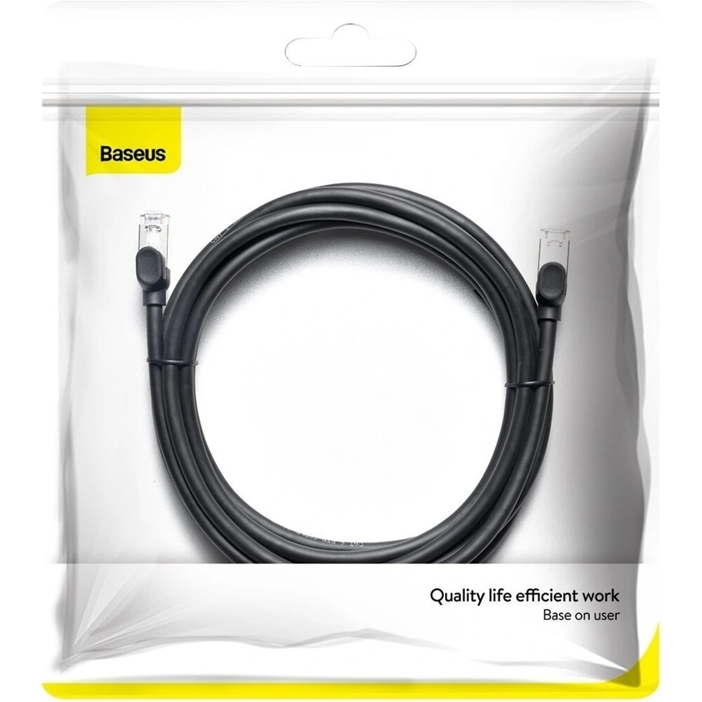 Wholesale Baseus High Speed, Ethernet RJ45 Cable, Gigabit, Cat.6, 3m Black - BSU1382BLK - {ean13} - Hurt