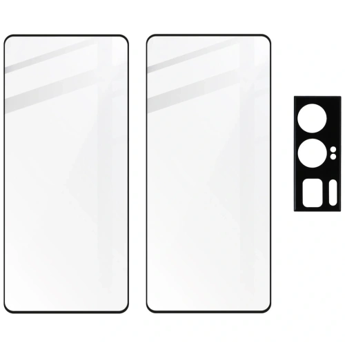 2x Szkło na ekran + szkło na aparat BIZON Edge Pack do Xiaomi Poco F5 Pro