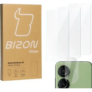 Wholesale BIZON Clear 3x screen glass + camera glass Asus Zenfone 10 - BIZ3203 - {ean13} - Hurt