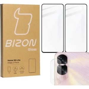 Hurtownia GSM - 2x Sklo na displej + sklo na fotoaparát BIZON Edge pro Honor 90 Lite - BIZ3208 - {ean13} - Hurt