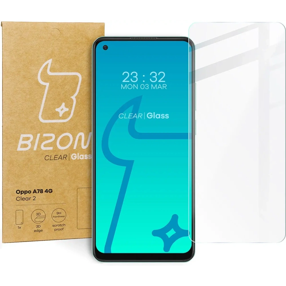 Wholesale Bizon Glass Clear 2 Oppo A78 4G - BIZ3209 - {ean13} - Hurt