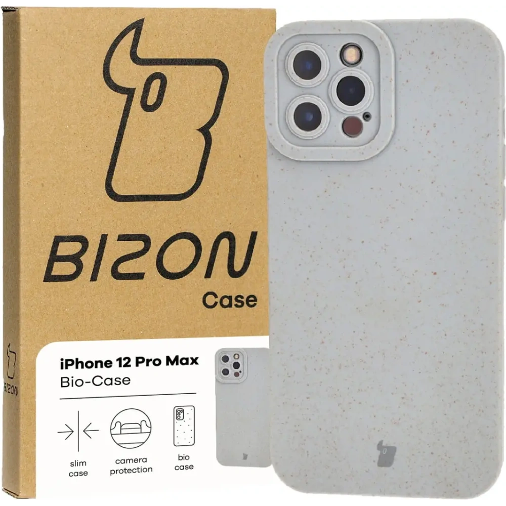 Hurtownia GSM - Ekologiczne etui Bizon Bio-Case do Apple iPhone 12 Pro Max szare - BIZ3212 - {ean13} - Hurt