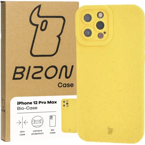 Ekologiczne etui Bizon Bio-Case do Apple iPhone 12 Pro Max żółte